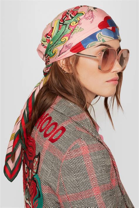 gucci scarf on head